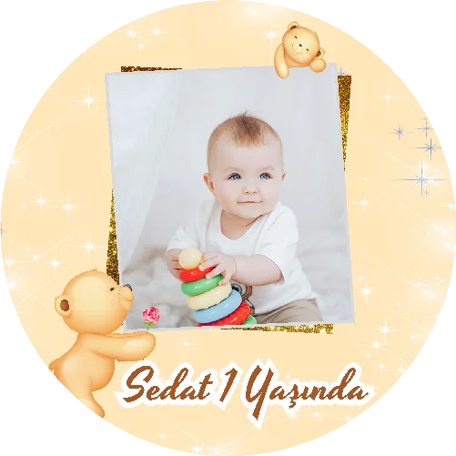 Ayıcık Temalı Yuvarlak Açacak Magneti